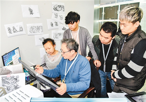 残疾人学员学习电脑动画制作 首席记者 王健 摄