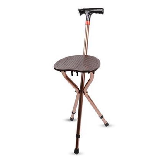 图片 带灯MP3折叠凳椅拐杖